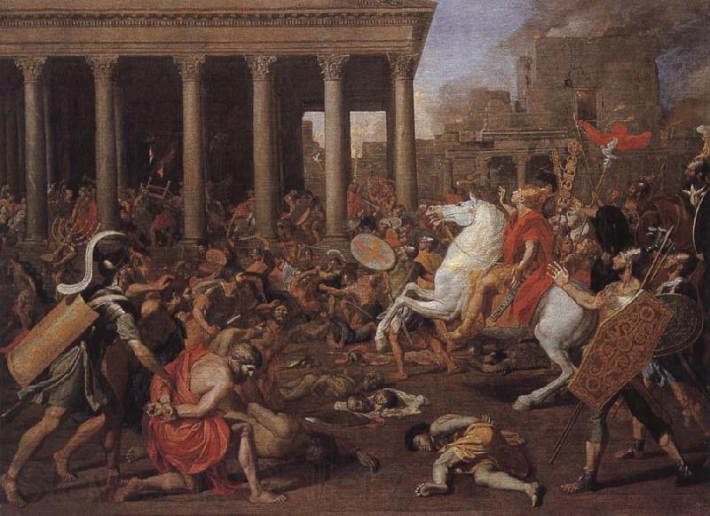 Nicolas Poussin Destruction of the temple of Ferusalem by Titus Spain oil painting art